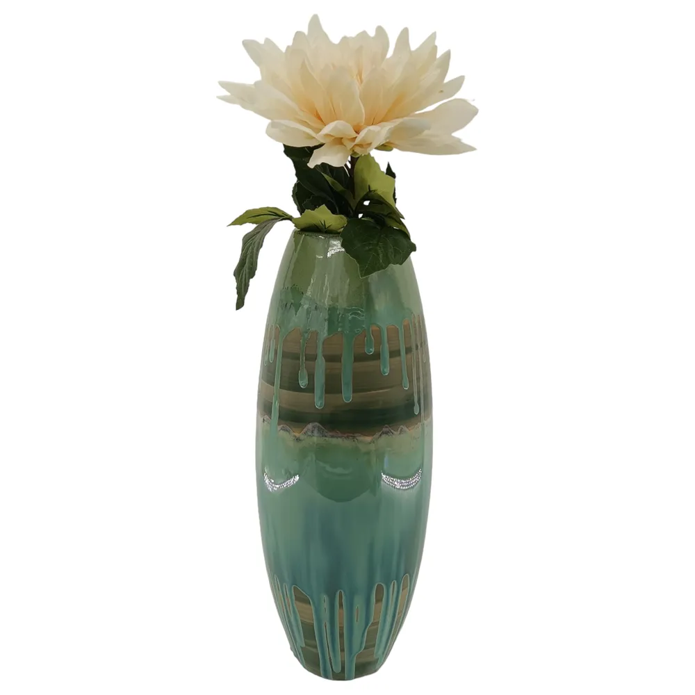 ANSELOAK GREEN VASE 21 (IN)