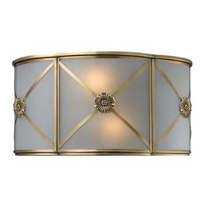Preston 6.5'' High 2-Light Sconce - Brushed Brass 1