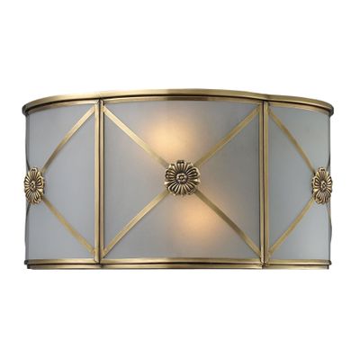 Preston 6.5″ High 2-Light Sconce - Brushed Brass
