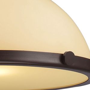Chadwick 13'' Wide 1-Light Pendant - Oiled Bronze with Off White 5