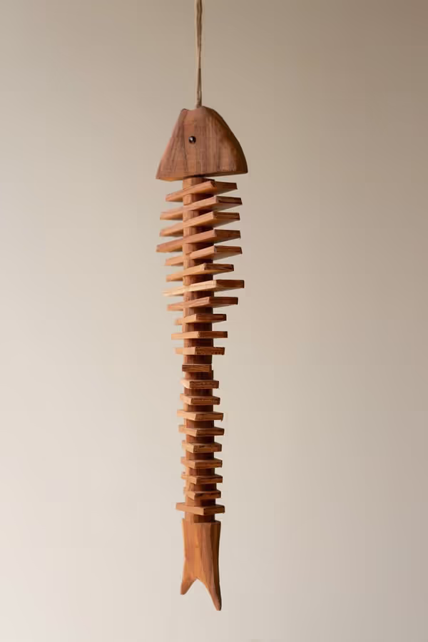 Hanging Wooden Fish Decor