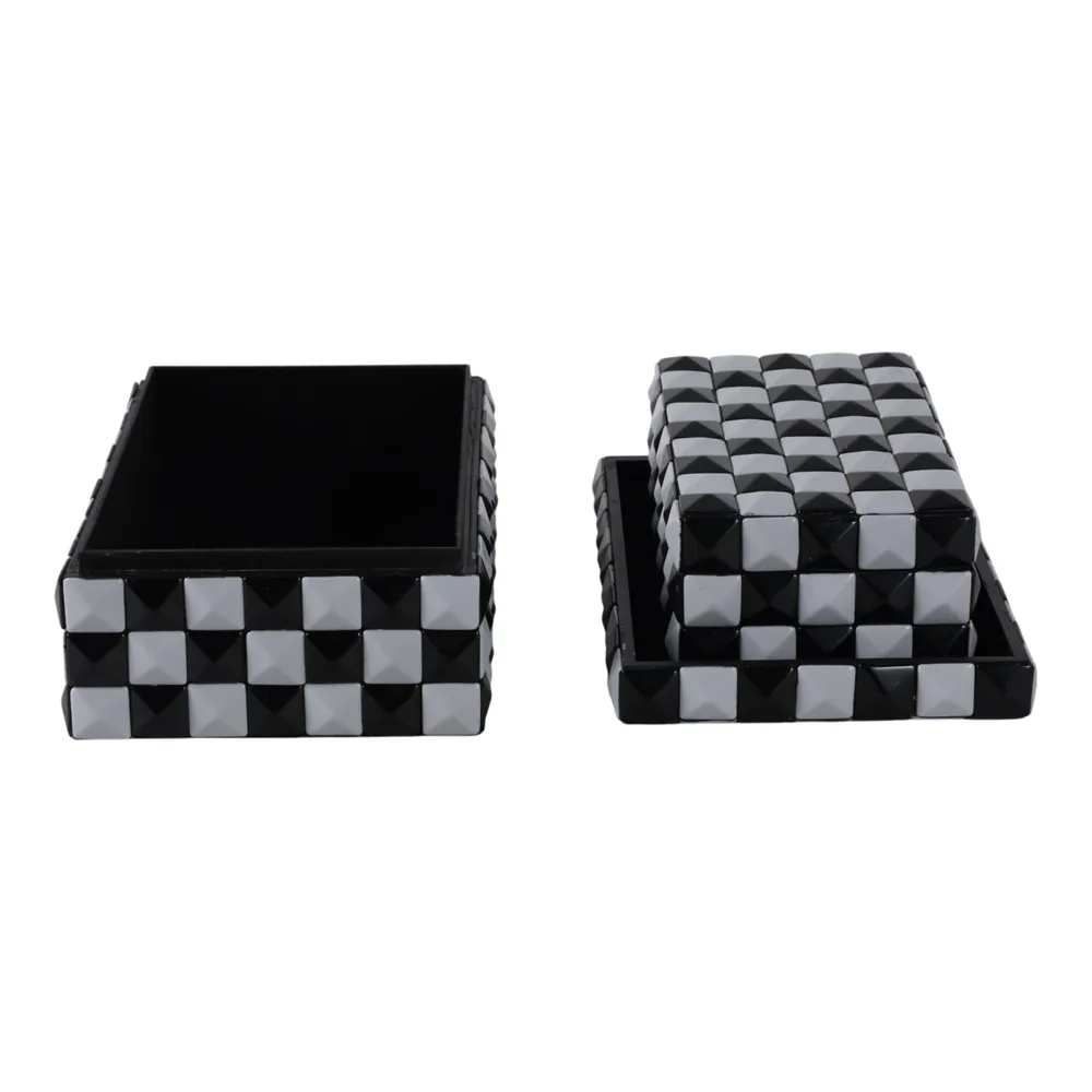 HARRISRIDGE SET OF 2 BLACK BOXES 5 (IN)