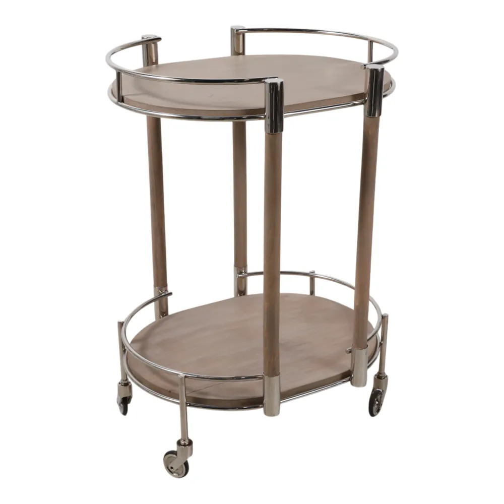GUNNARWAY SILVER BAR CART 30 (IN)