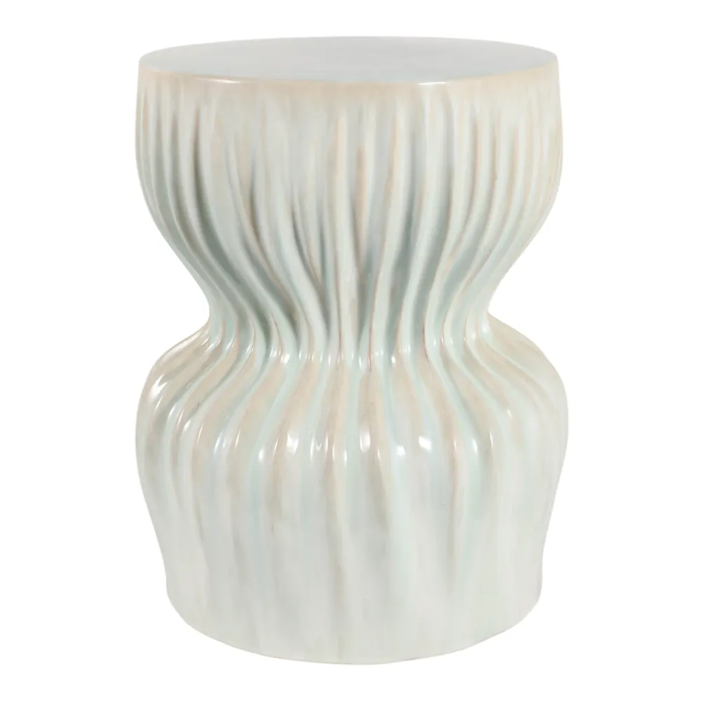 LEONAMILL WHITE GARDEN STOOL 19 (IN)