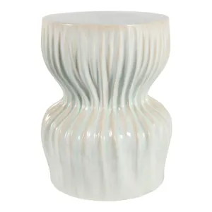 LEONAMILL WHITE GARDEN STOOL 19 (IN) 1