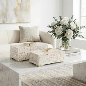 JASPERGATE SET OF 2 WHITE BOXES 6 (IN) 2