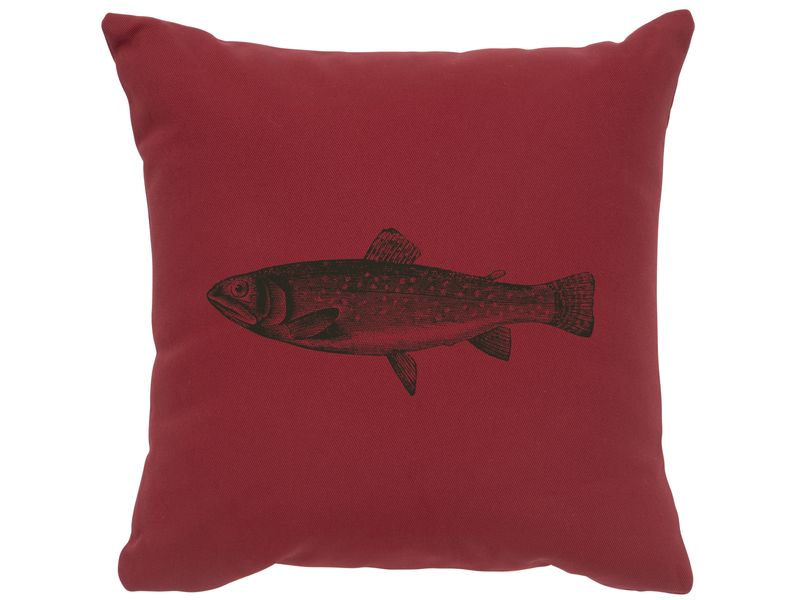 Image Pillow - Trout - Cotton Brick 1
