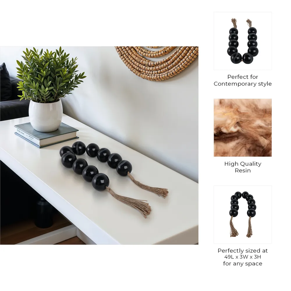 GORDONSTONE BLACK BEAD 3 (IN)