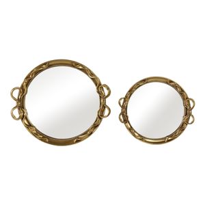 BRAMWIND SET OF 2 GOLD TRAY 2 (IN) 7