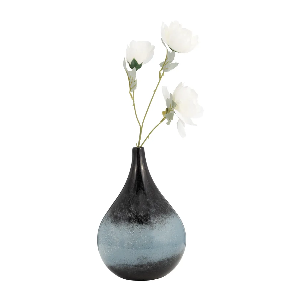 FINLEYMOOR BLUE GLASS VASE 11 (IN)