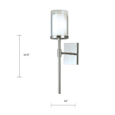 Kimberly 17.38″ High 1-Light Sconce - Chrome