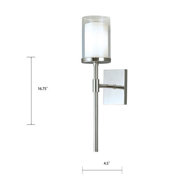 Kimberly 17.38'' High 1-Light Sconce - Chrome