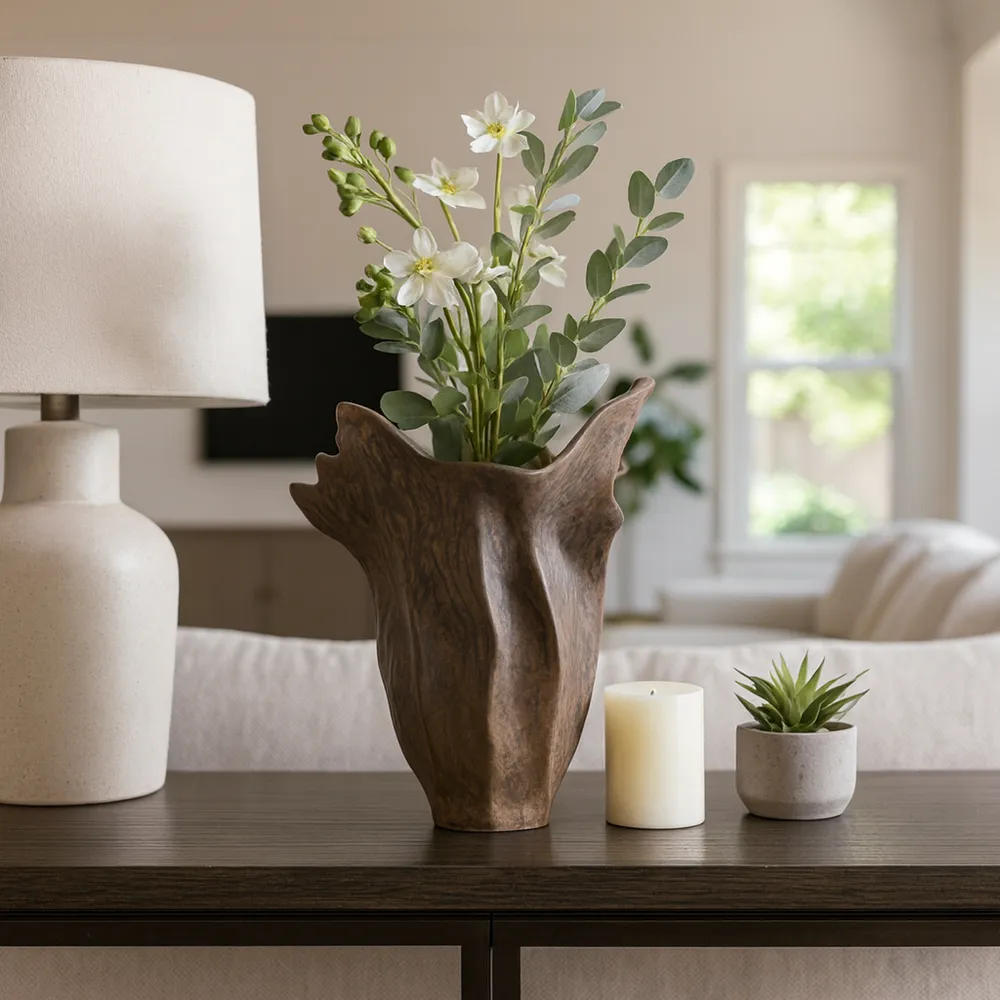 EWINGLAND BROWN VASE 16 (IN)