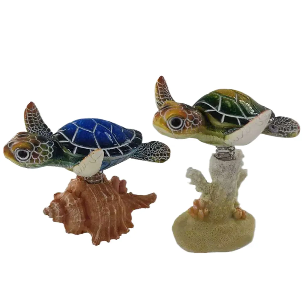 3-1/2" TURTLE WIGGLE ON CORAL 2-ASST