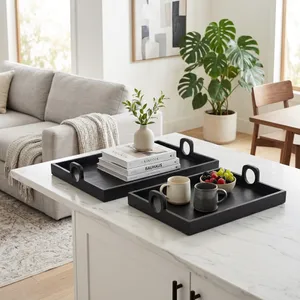 BAXTERMOOR SET OF 2 BLACK TRAY 5 (IN) 2