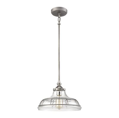 Dunkirk 13″ Wide 1-Light Pendant - Weathered Zinc