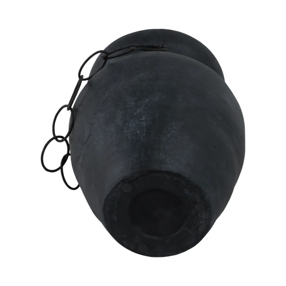 TILTONBEACH BLACK VASE 10 (IN)