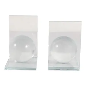 HASTINGSLAKE SET OF 2 CLEAR BOOKENDS 6 (IN) 6