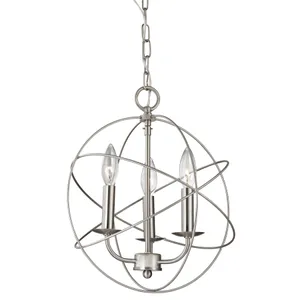 Williamsport 13'' Wide 3-Light Chandelier - Brushed Nickel 1