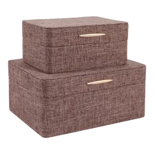 EVERTONPORT SET OF 2 BROWN BOXES 4 (IN) 1