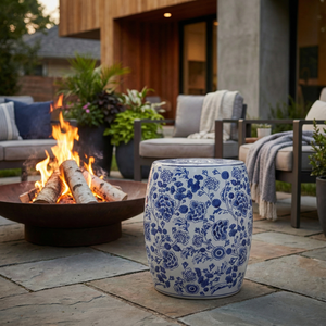 PEYTONWELL BLUE GARDEN STOOL 18 (IN) 2