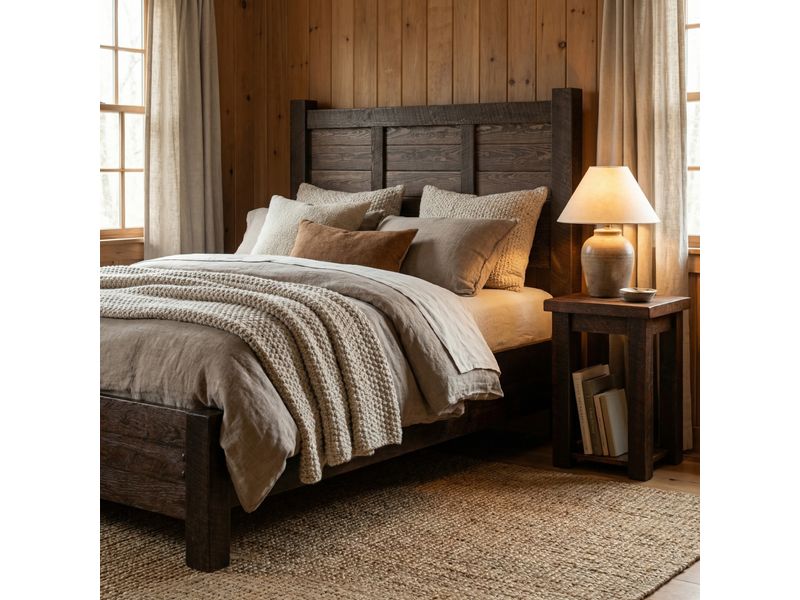 WoodShop Cider House Bed with Rail System - Cal King 1