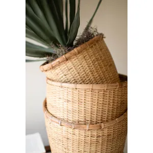 Set of 3 Split Cane Baskets 4