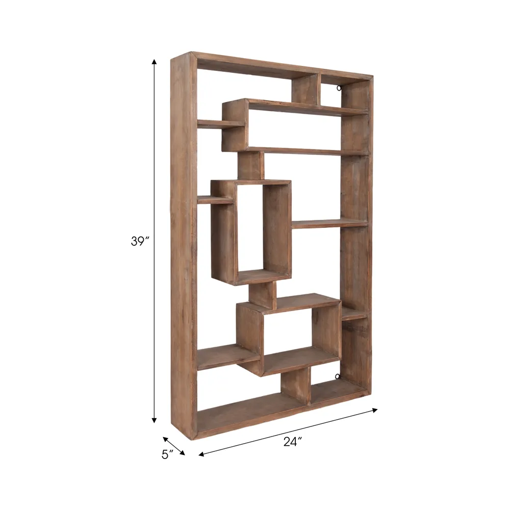 RAFETON BROWN WALL SHELF 39 (IN)