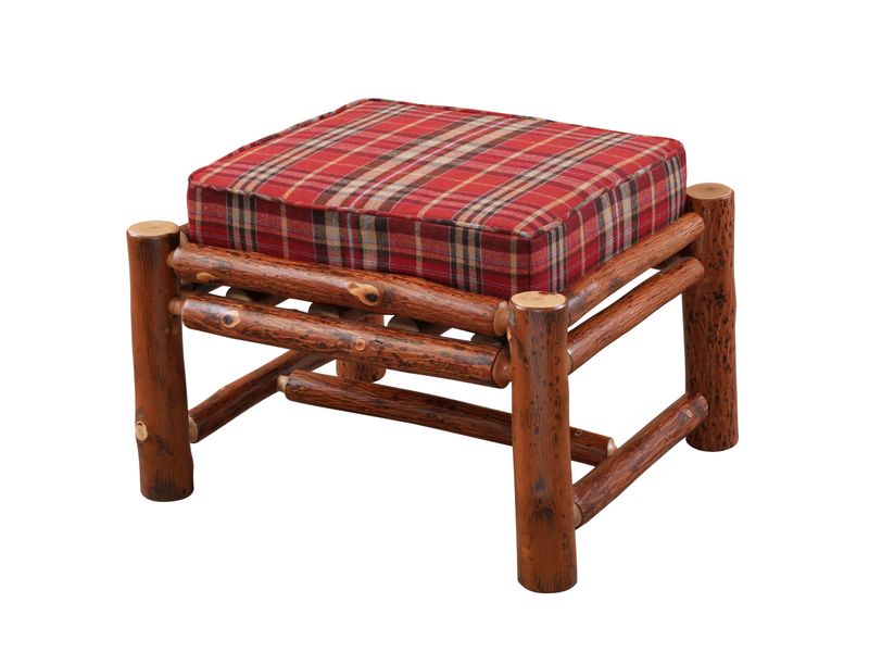 Hickory Log Ottoman - Upgrade- Fabric TBD 2