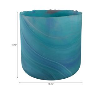 PARKERGROVE TURQUOISE GLASS VASE 11 (IN) 9
