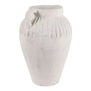 WOODSONHAVEN WHITE VASE 18 (IN) 4
