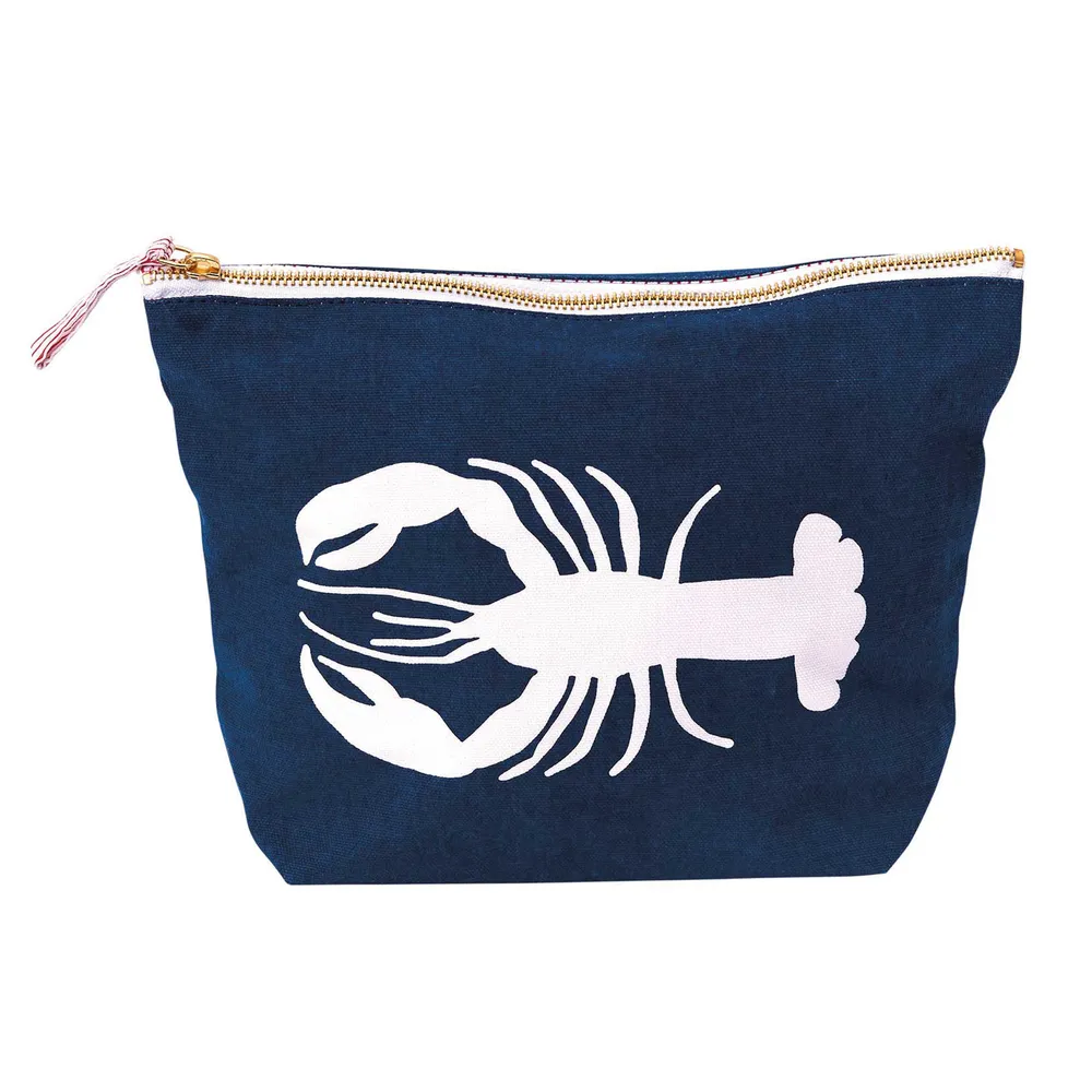 Lobster Navy Large Essential Canvas Pouch