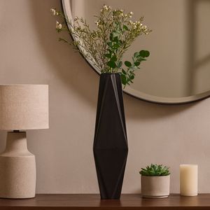 TARASIDE BLACK VASE 26 (IN) 12