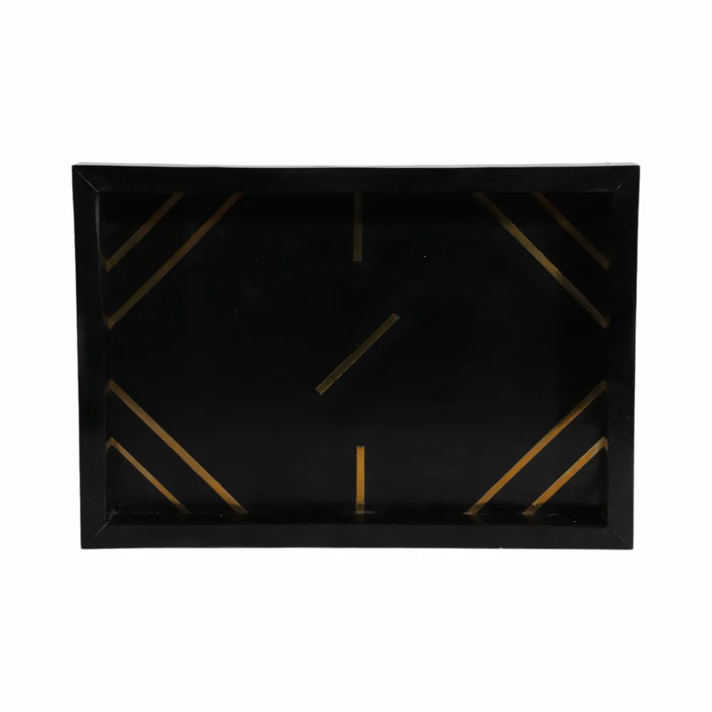 VINSONVIEW SET OF 3 BLACK TRAY 2 (IN)