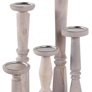 MERCERMOOR SET OF 5 BROWN CANDLESTICK 22 (IN) 6