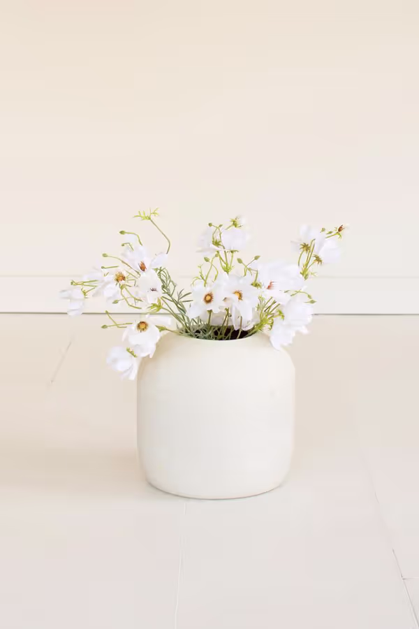 Artificial White Cosmos Spray