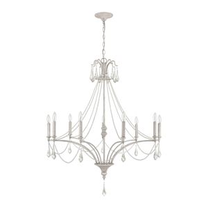 French Parlor 38'' Wide 9-Light Chandelier - Vintage White 2