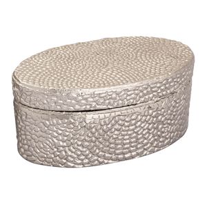Oval Pebble Box - Large Nickel 1
