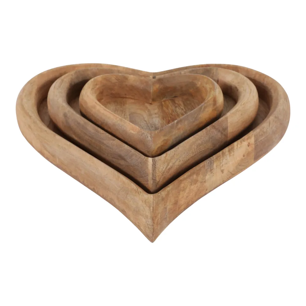 ISLESIDE SET OF 3 BROWN WOOD 2 (IN)