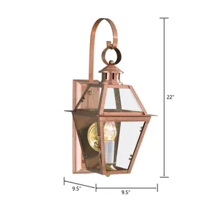 Olde Colony 22'' High 1-Light Outdoor Sconce - Copper 2