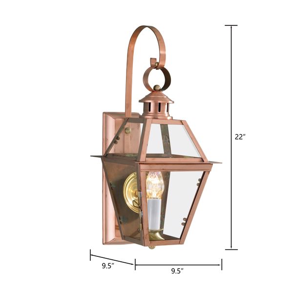 Olde Colony 22'' High 1-Light Outdoor Sconce - Copper