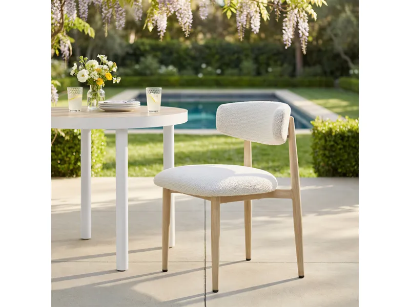 Bege Dining Chair White 2