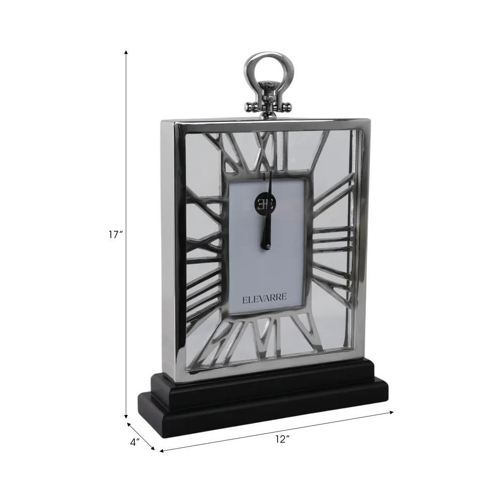 LARKHAVEN SILVER CLOCK 17 (IN)