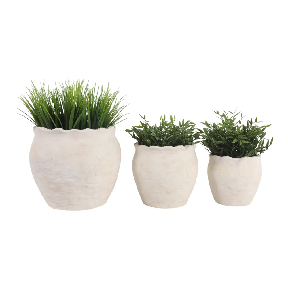 CORWINWORTH SET OF 3 IVORY PLANTER 8 (IN)