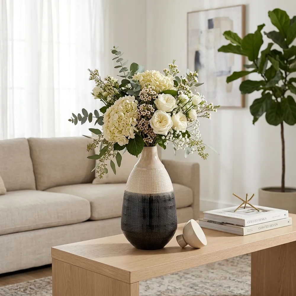 JANERUN IVORY VASE 15 (IN)