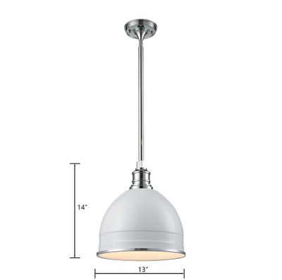 Carolton 13″ Wide 1-Light Pendant - Chrome