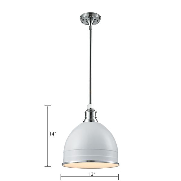 Carolton 13'' Wide 1-Light Pendant - Chrome