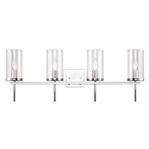 Oakland 32.5'' Wide 4-Light Vanity Light - Chrome 1