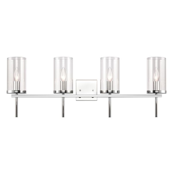 Oakland 32.5'' Wide 4-Light Vanity Light - Chrome