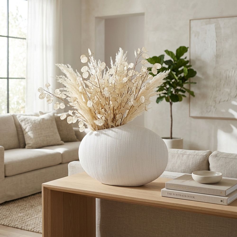MARCHOLM WHITE VASE 11 (IN)